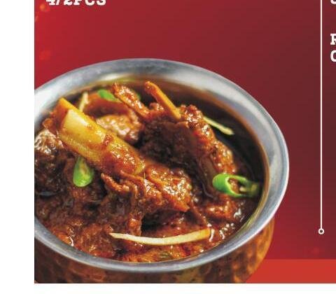 Marhaba catering spread — mutton and fish curry